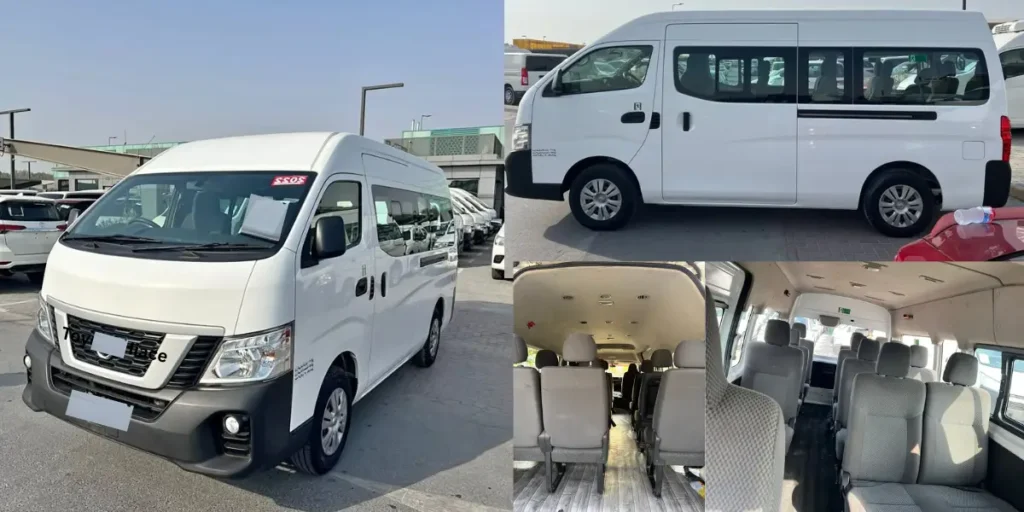 Van Rental Rate 15 Seater HiAce Mini van rental with Driver Rates Dubai